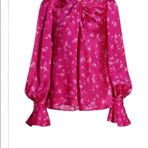 NWT Acler draped blouse statement sleeves size 10 LOWBALL offers DECLINED - Picture 5 of 7